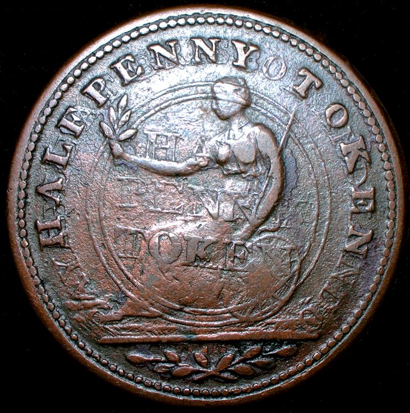 Halfpenny-Token,-Victoria-Nobis-Est